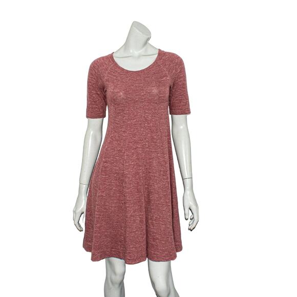 Ganni Winter Jersey Dress Swing Heather Maroon size Medium - Picture 1 of 7